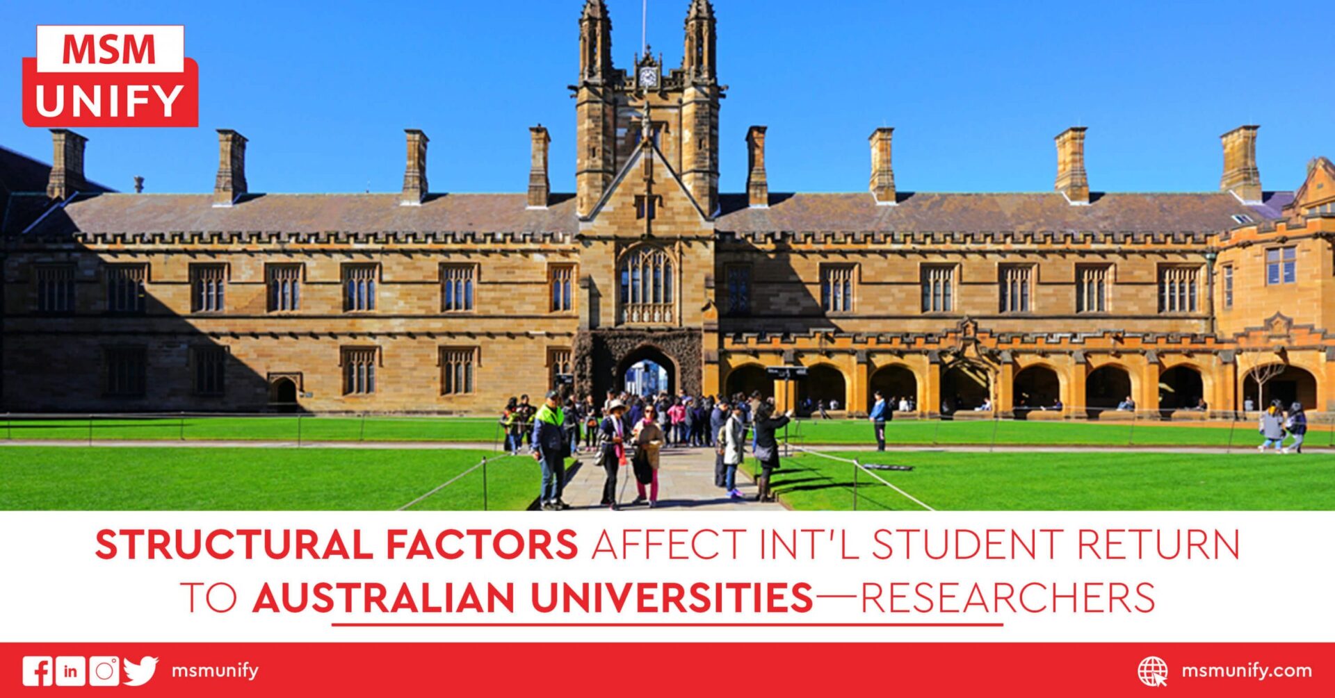 Structural Factors Affect Intl Student Return to Australian Universities—Researchers scaled 1